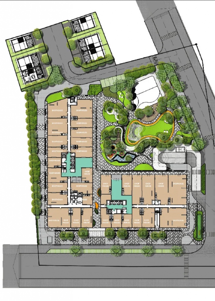 Mặt bằng layout tầng điển hình tháp The Bliss dạng chữ L dự án Urban Green